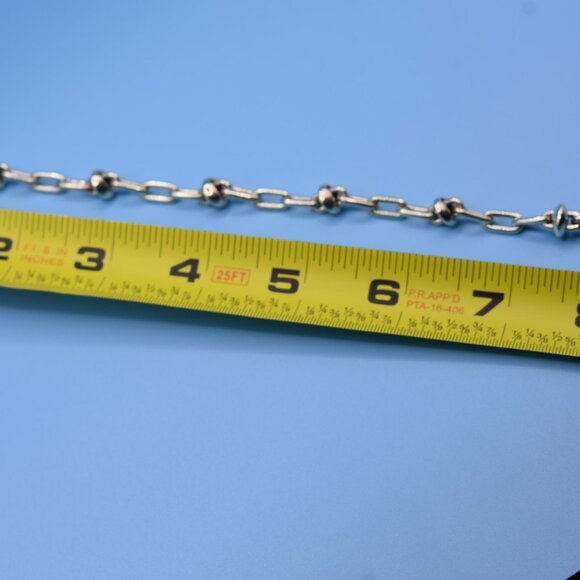 Tiffany & Co RARE Vintage Rectangle Link & Bead Bracelet Sterling Silver - Picture 9 of 9